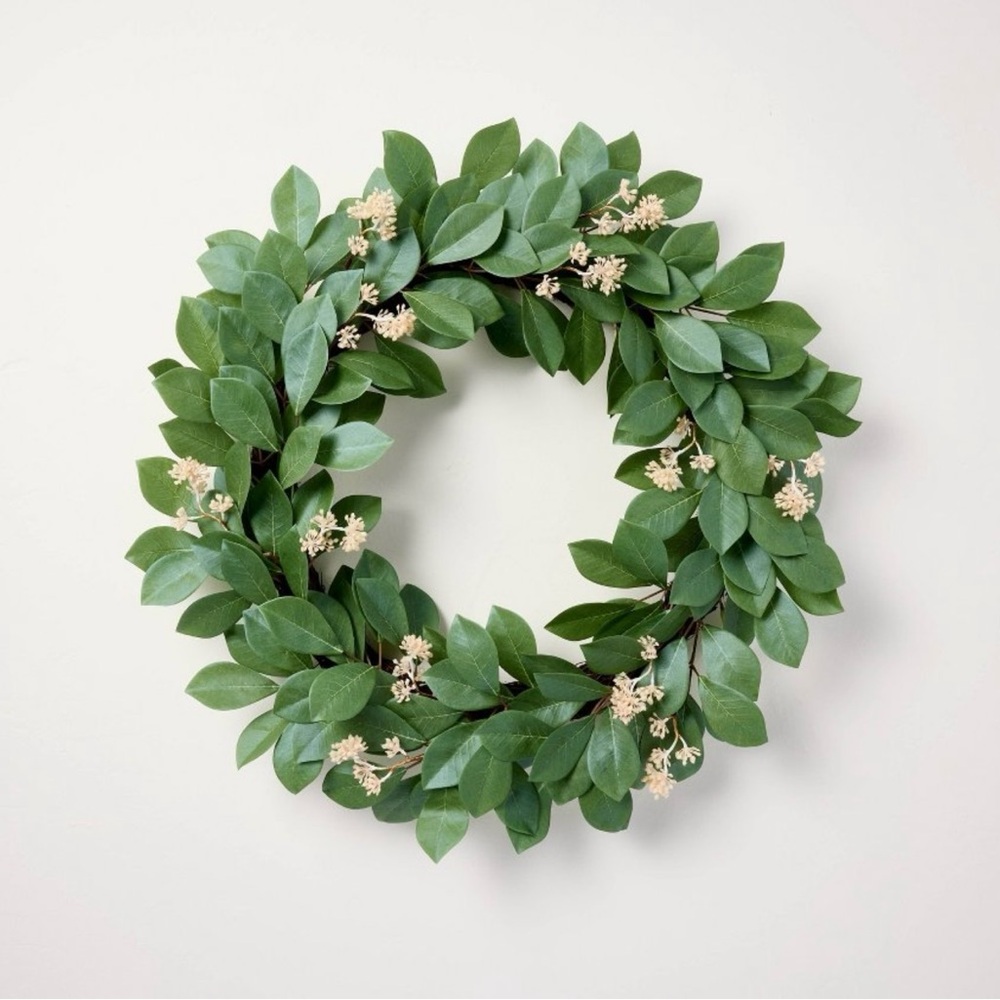 26" Faux Pomegranate Leaf Wreath - Hearth & Hand™ with Magnolia